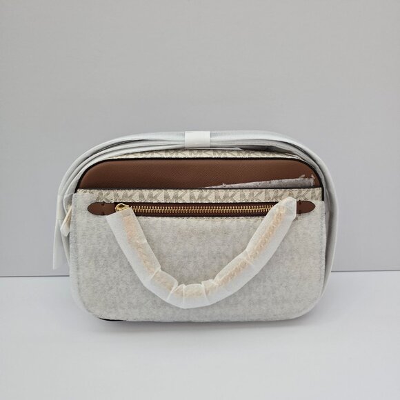 Michael Kors Jet Set Large Logo Crossbody Bag -Vanilla - NWT - Picture 3 of 7